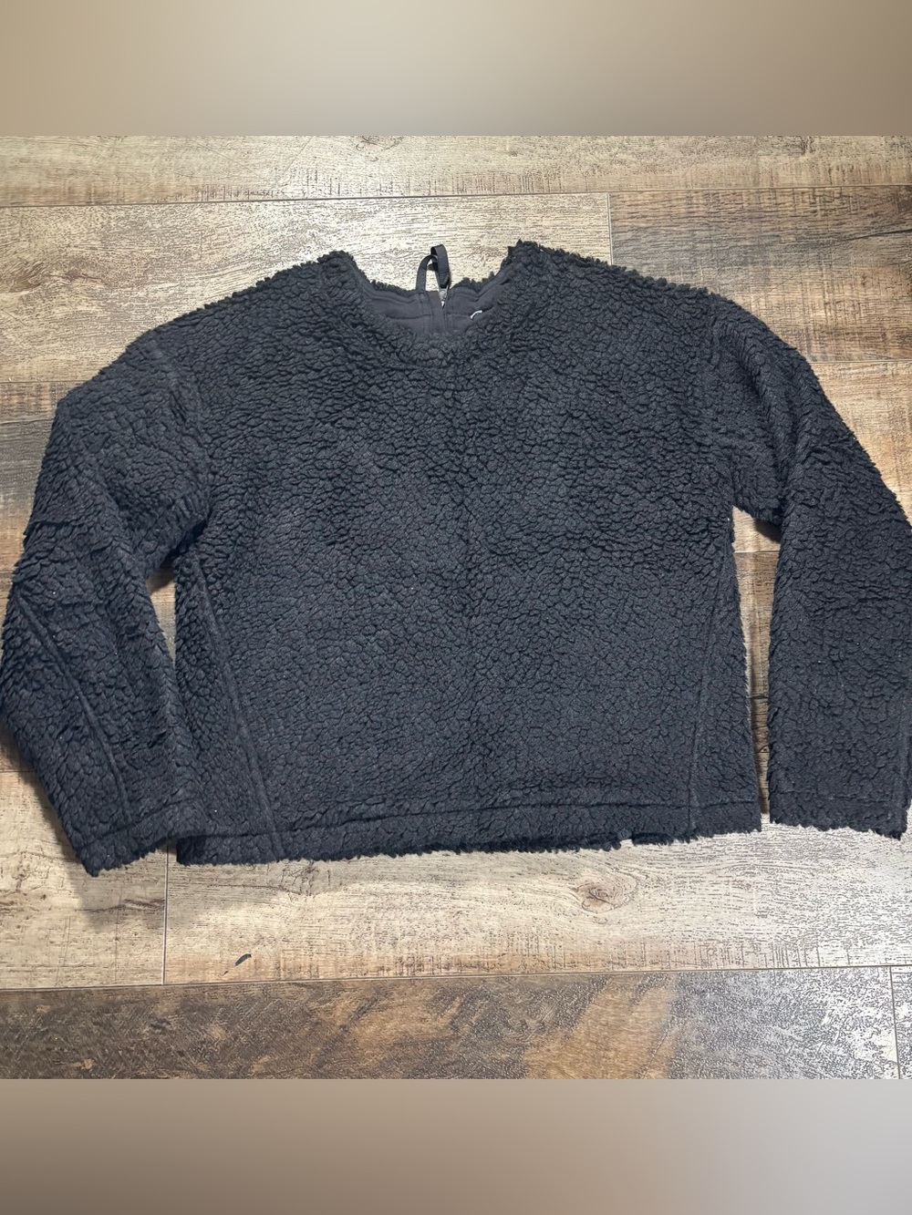 lululemon athletica Black Sherpa Crewneck Sweater
